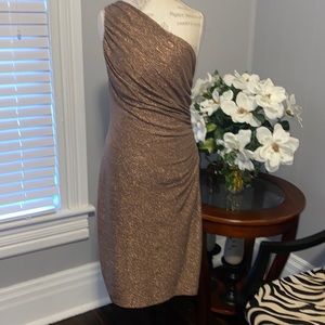 Coppery cocktail dress